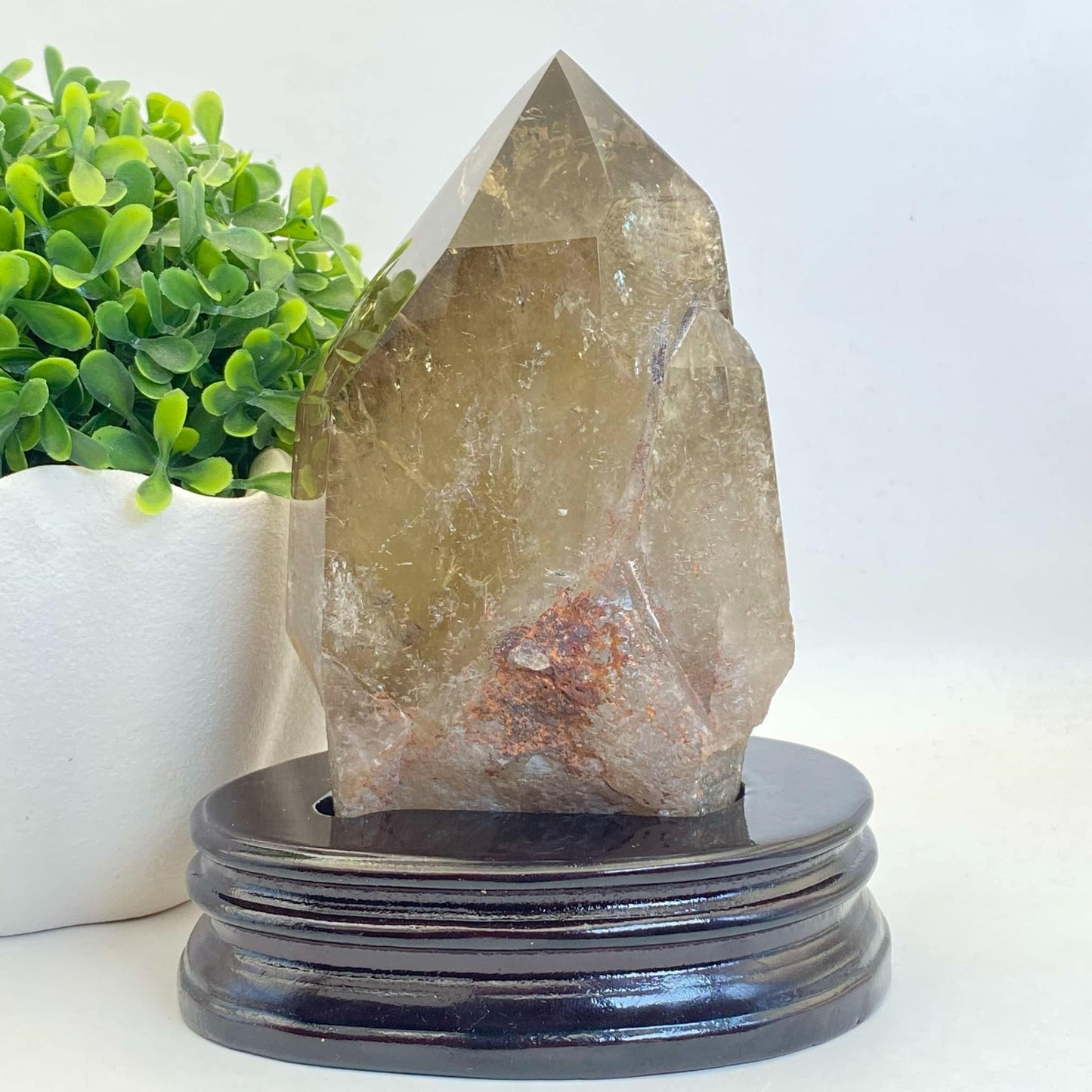 Natural Smokey Quartz Cluster #10 - FREE Custom Stand!