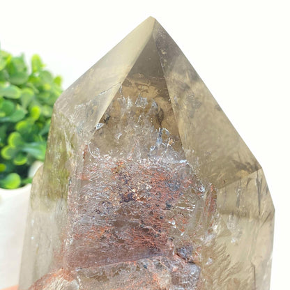 Natural Smokey Quartz Cluster #10 - FREE Custom Stand!