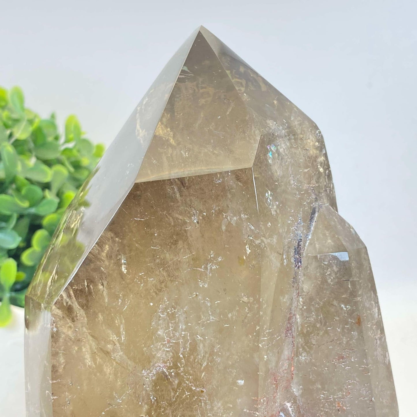 Natural Smokey Quartz Cluster #10 - FREE Custom Stand!