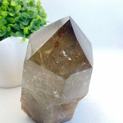 Natural Smokey Quartz Cluster #11 - FREE Custom Stand!