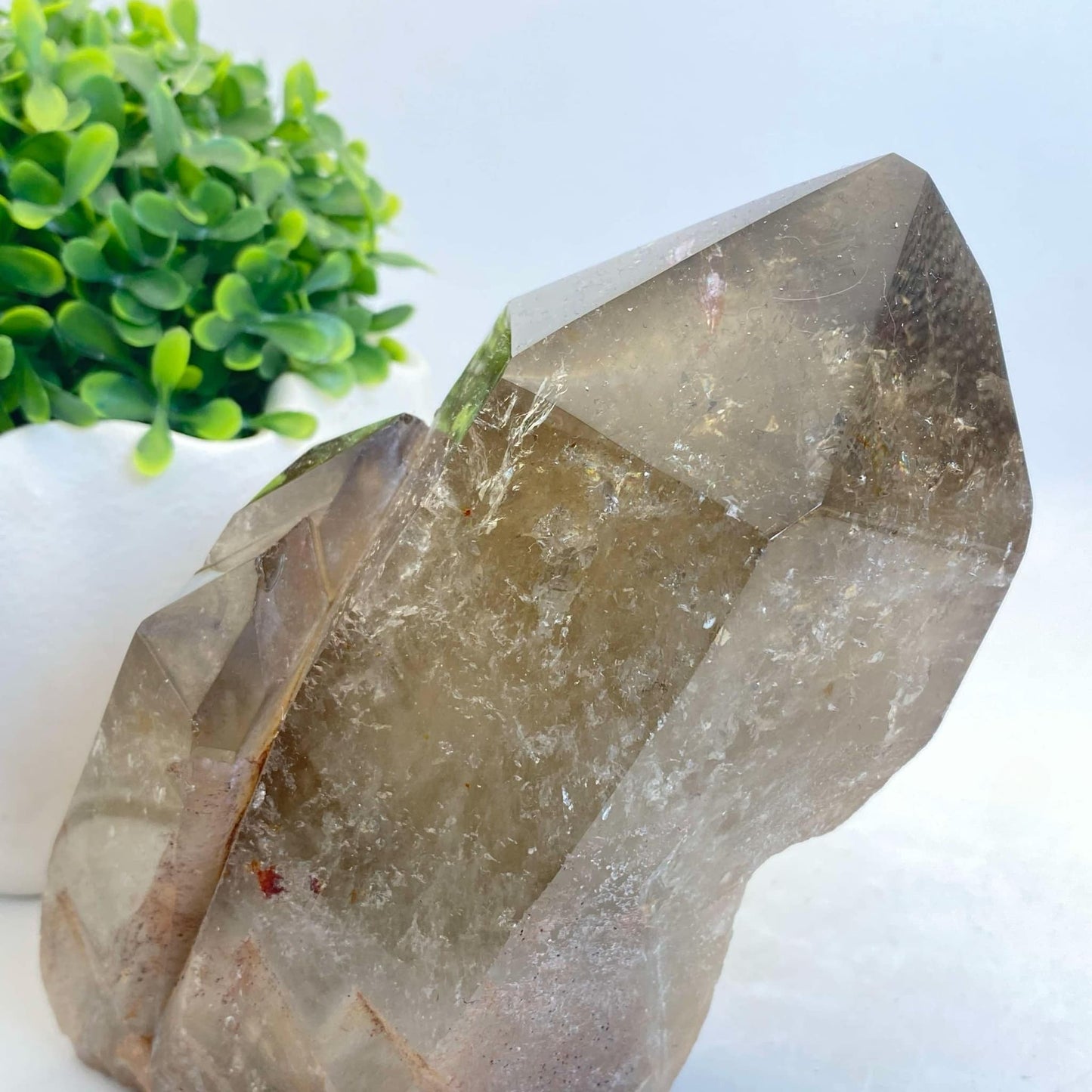 Natural Smokey Quartz Cluster #11 - FREE Custom Stand!