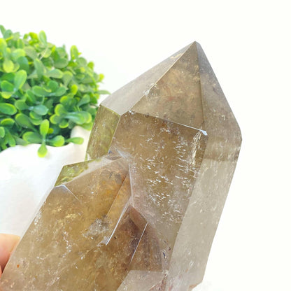 Natural Smokey Quartz Cluster #11 - FREE Custom Stand!