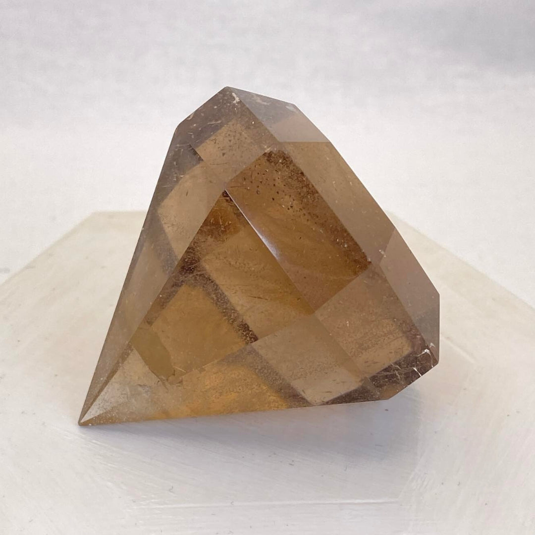 Smokey Quartz Diamond with Free Stand