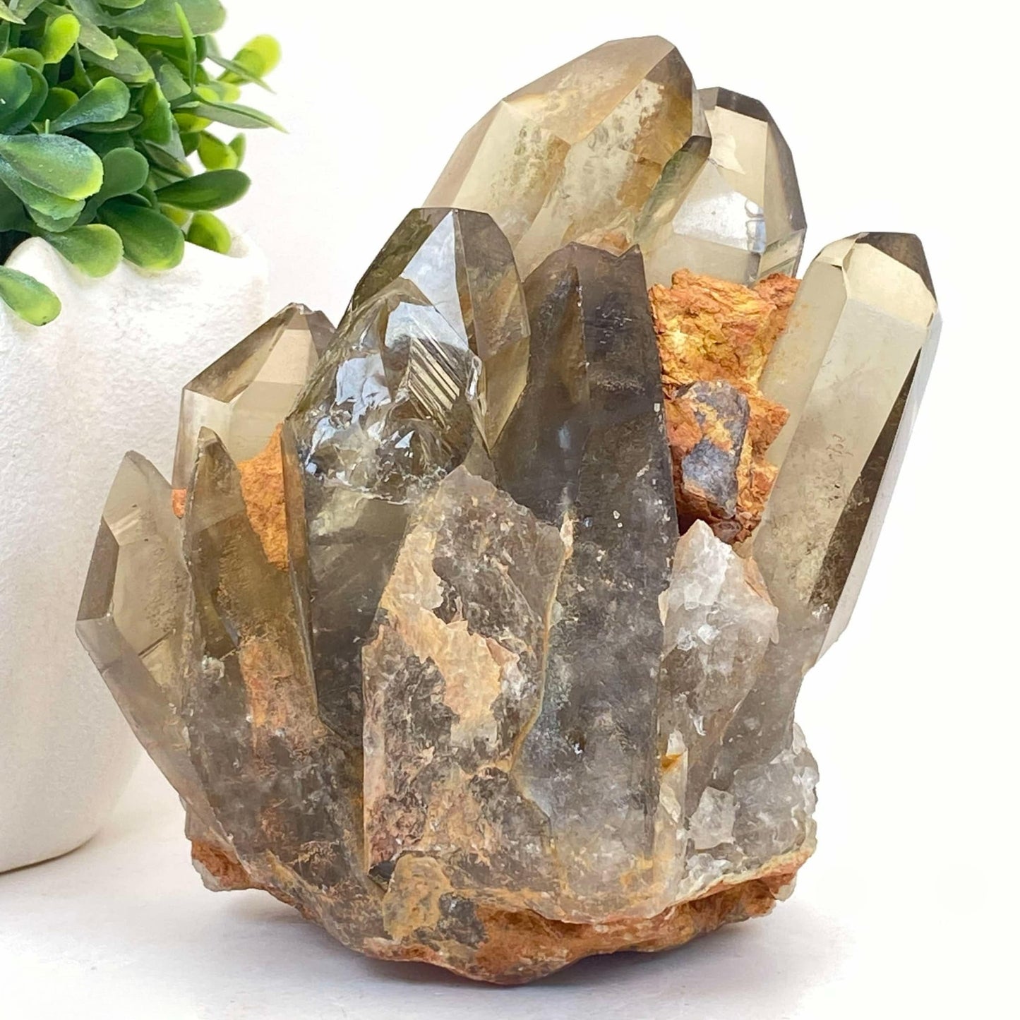 Natural Smokey Quartz Cluster #7