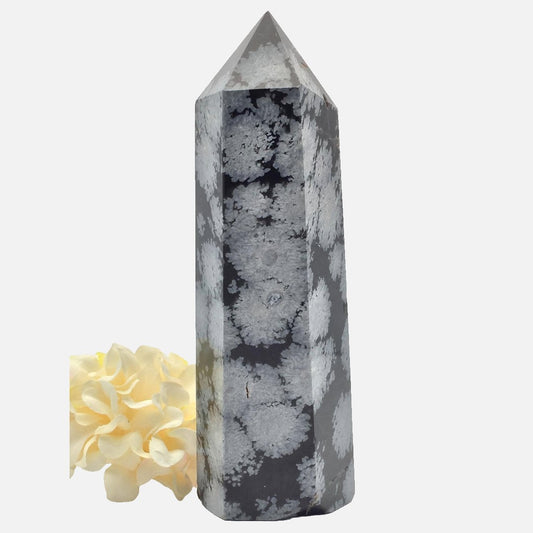 Snowflake Obsidian Point