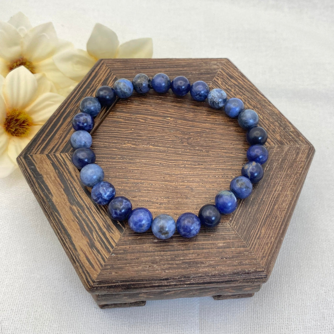 8mm Sodalite Stretch Bracelet - Standard & Relaxed-Fit!