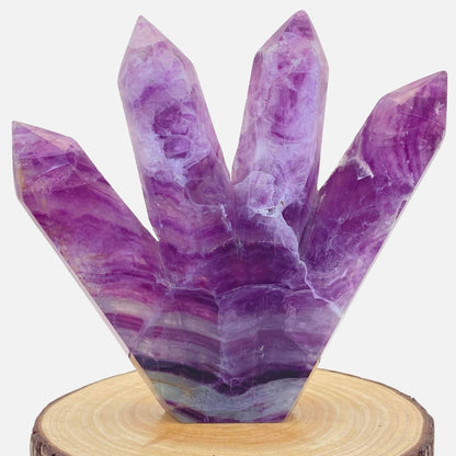 HUGE Watermelon Fluorite Quadruple-Point Tower