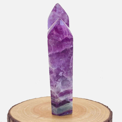 HUGE Watermelon Fluorite Quadruple-Point Tower