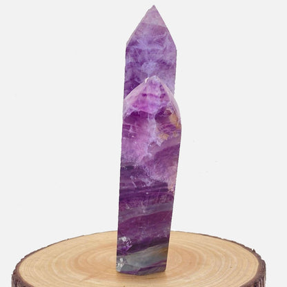 HUGE Watermelon Fluorite Quadruple-Point Tower