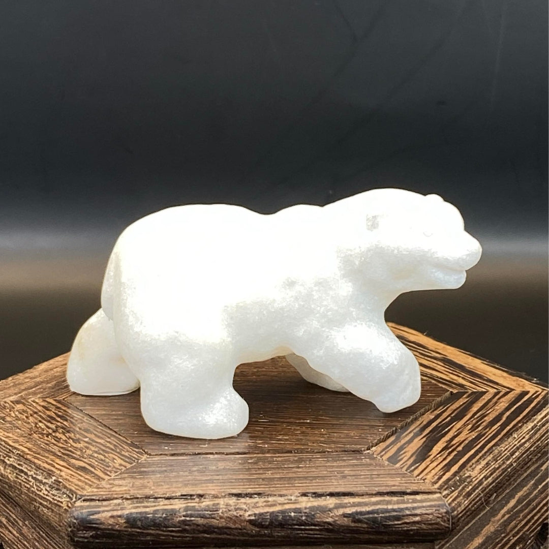 White Marble Jade Polar Bear #1