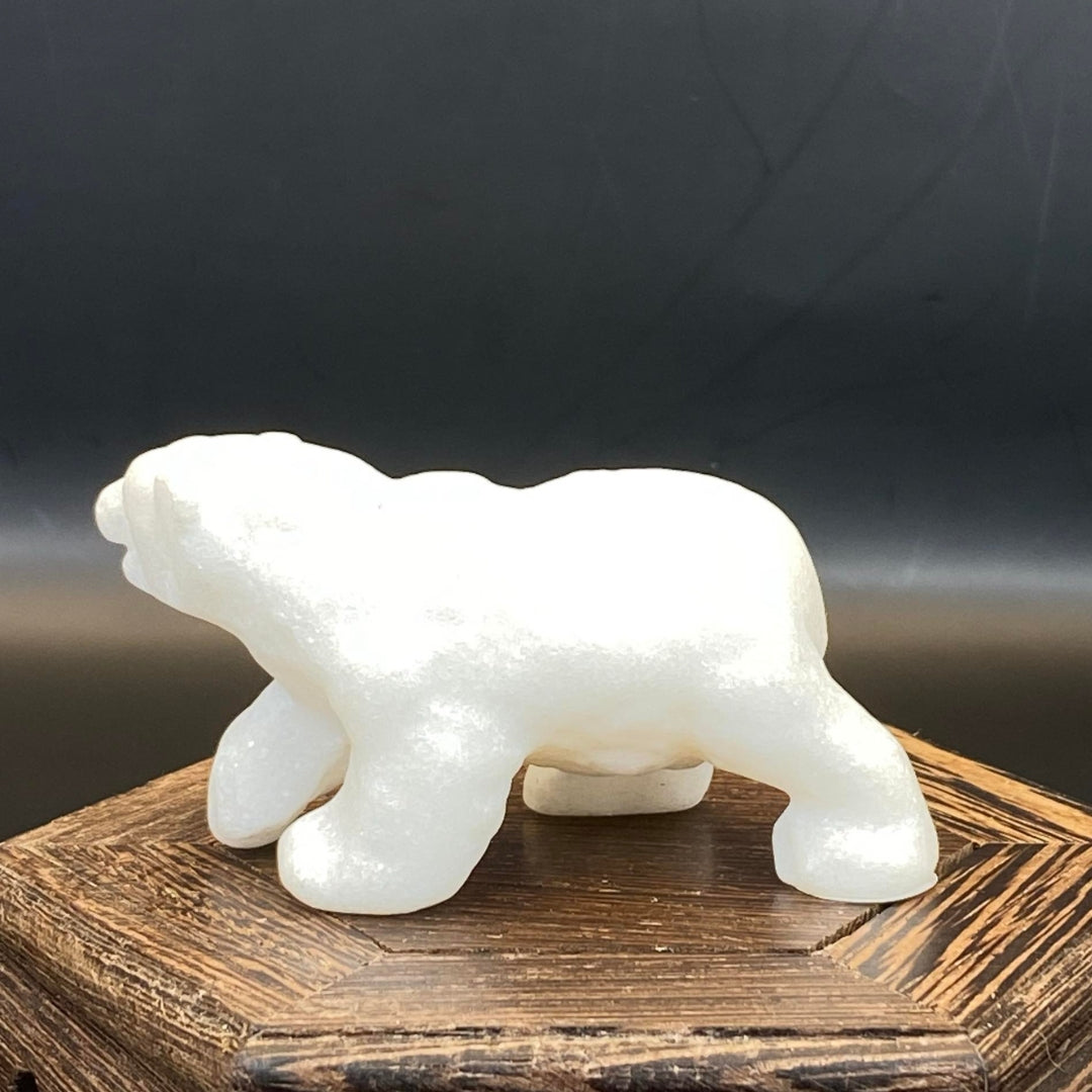 White Marble Jade Polar Bear #1