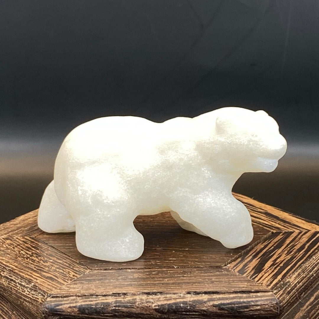 White Marble Jade Polar Bear #2