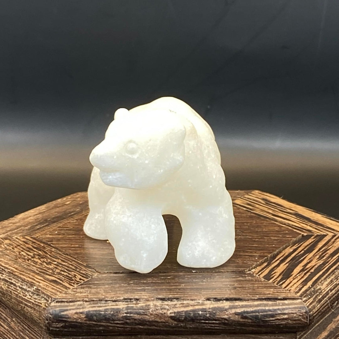 White Marble Jade Polar Bear #2