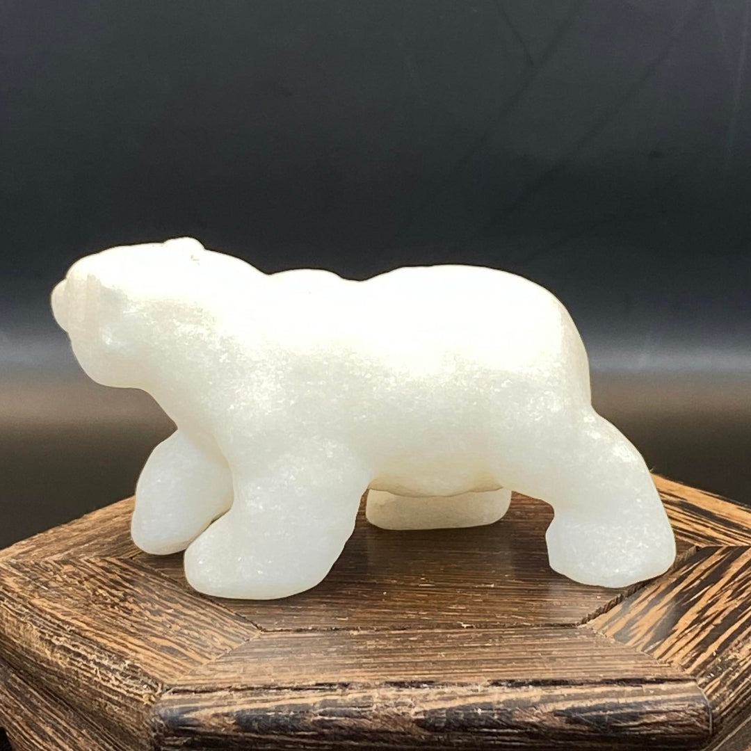 White Marble Jade Polar Bear #2