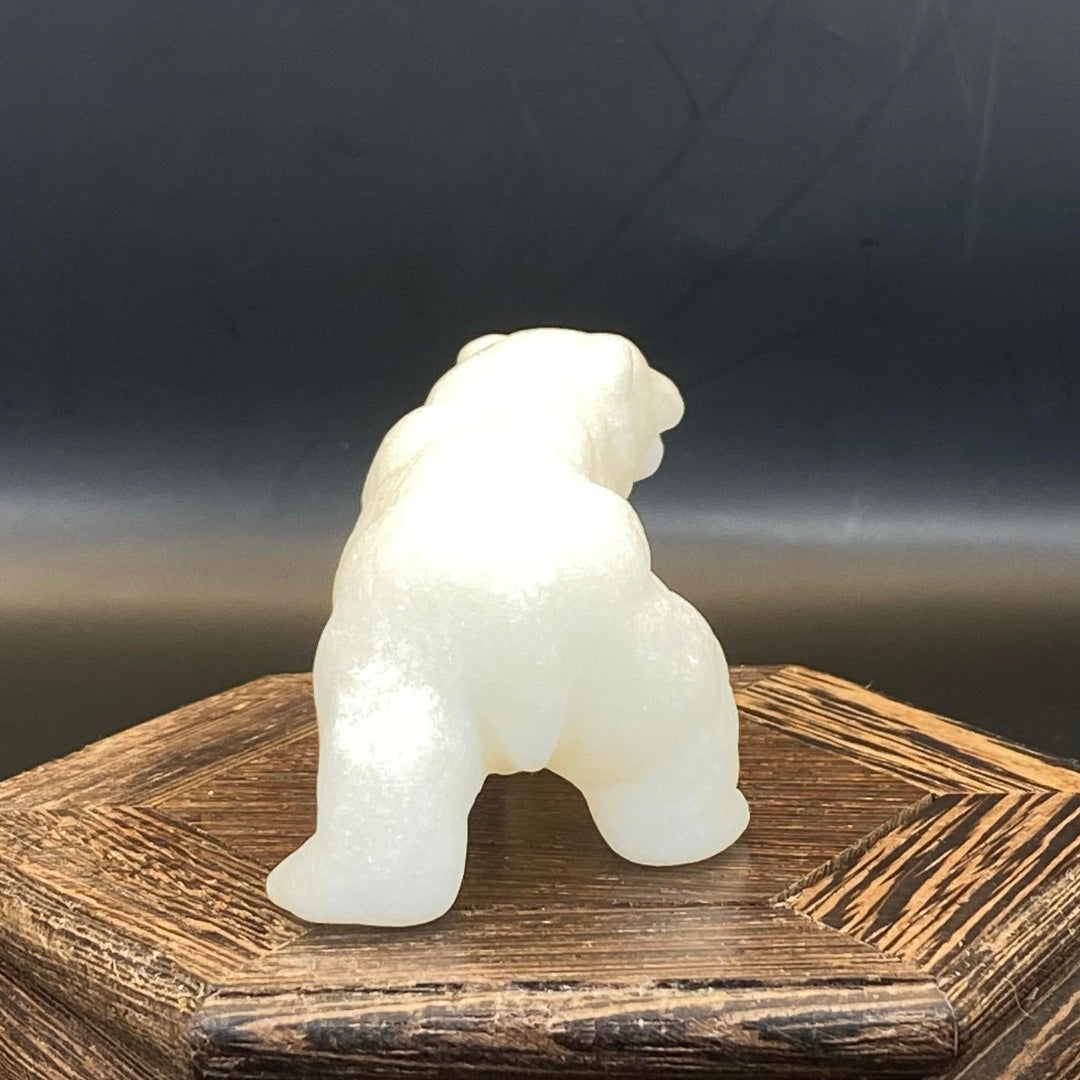 White Marble Jade Polar Bear #2