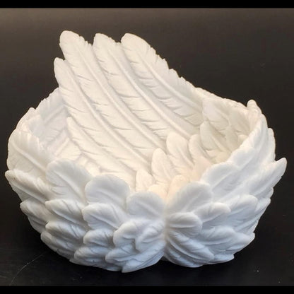 Angel Wings Sphere Stand/Bowl - White